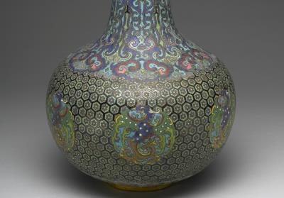 图片[2]-Long-necked copper vase with cloisonne enamel decor, Qing dynasty (1644-1911)-China Archive